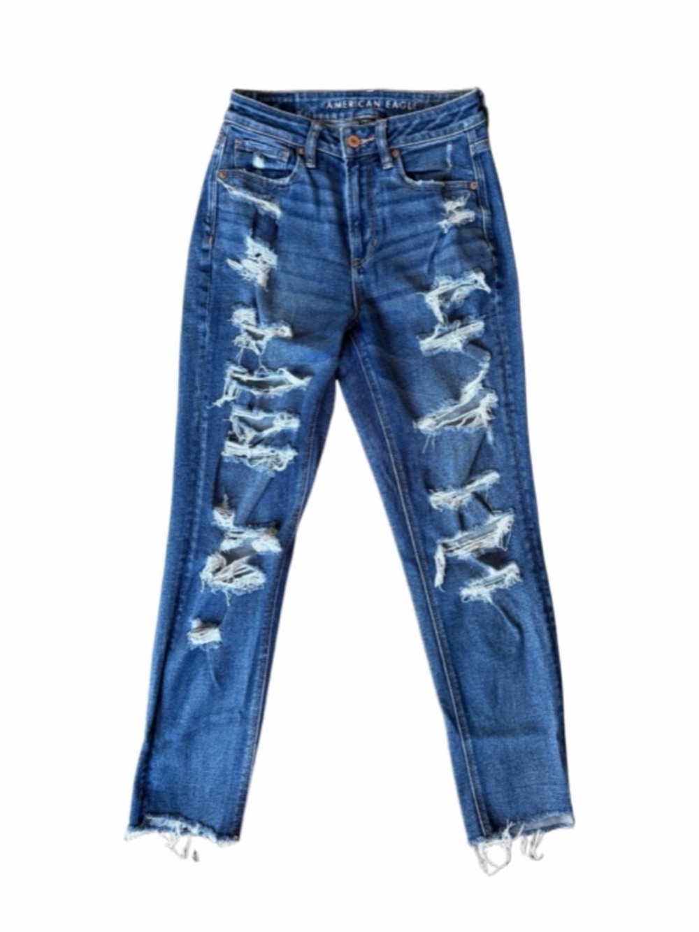 American Eagle Distressed Mom Jeans